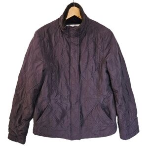 Weatherproof‎ purple quilted full zip jacket